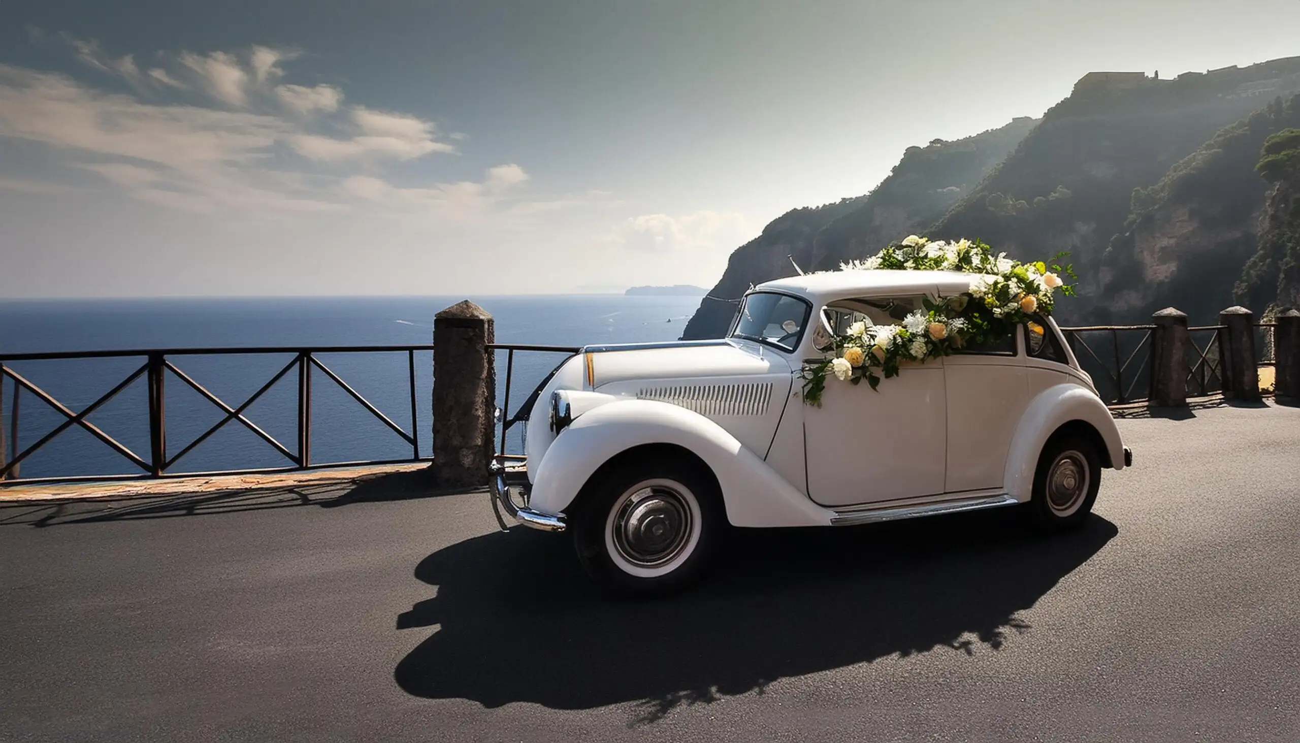 wedding car along Amalfi Coast
