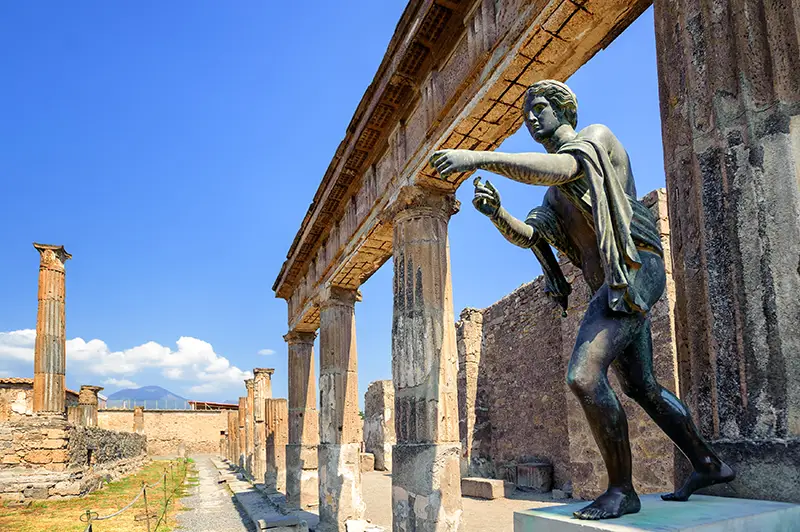 Archaeological ruins of Pompeii during the private tour.