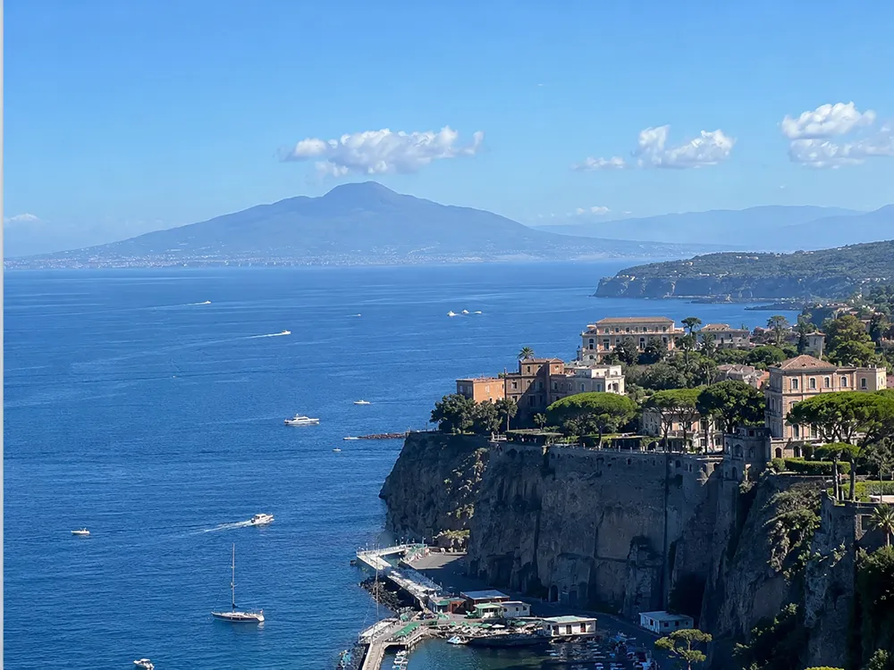 Panoramic view of Sorrento and the Bay of Naples.